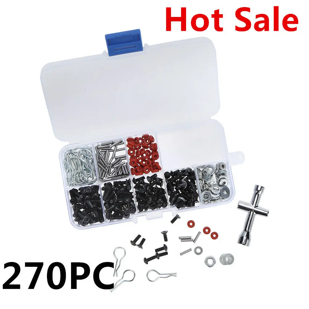 

Hot Sale 270pcs/box Special Repair Tool and Screws Box Set for RC Car Multicopter Quadcopter Airplane Helicopter spare parts