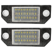 2pcs 5W Car LED License Number Plate Light for Ford Focus C-Max MK2 24 LED Bulbs 6000K Car-styling Auto Light Source