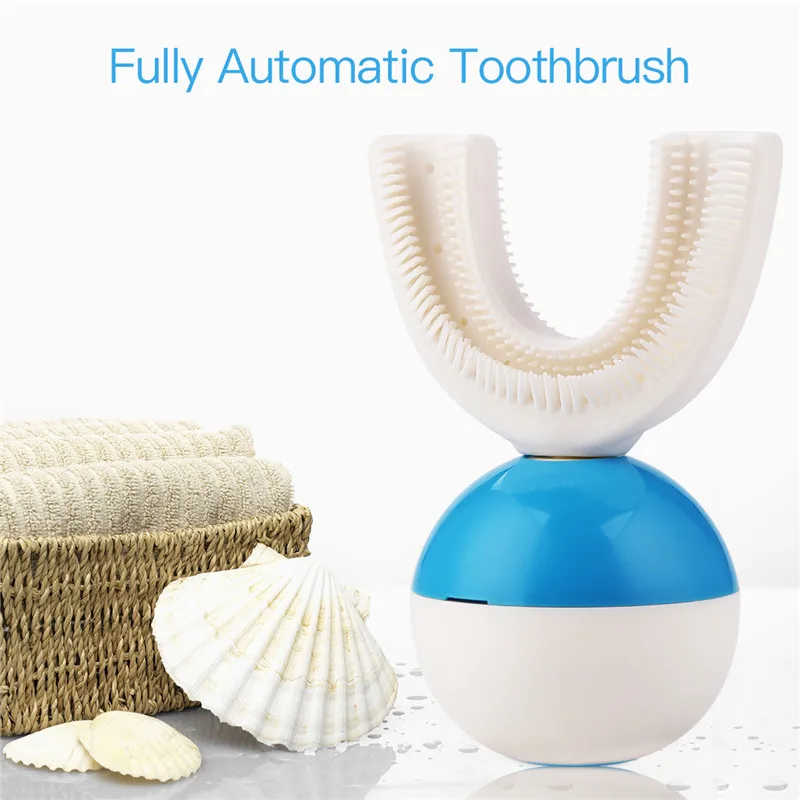 

U-Shape Sonic Automatic Electric Toothbrush 360 Degrees Tooth Brush USB Wireless Rechargeable Teeth Whitening Teethbrush P40