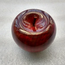 Solid Wood Apple Home Decorative Art Figurines Miniatures Birthday Christmas Gift Apple