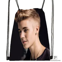 Custom Justin Bieber походная сумка на шнурке Cute Daypack Kids Satchel (черная спина) 31x40 cm #180531-03-63