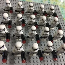 100 шт Звездные войны Белый клон Штурмовик строительные блоки кирпичи фигурки Детские Игрушки совместимы с