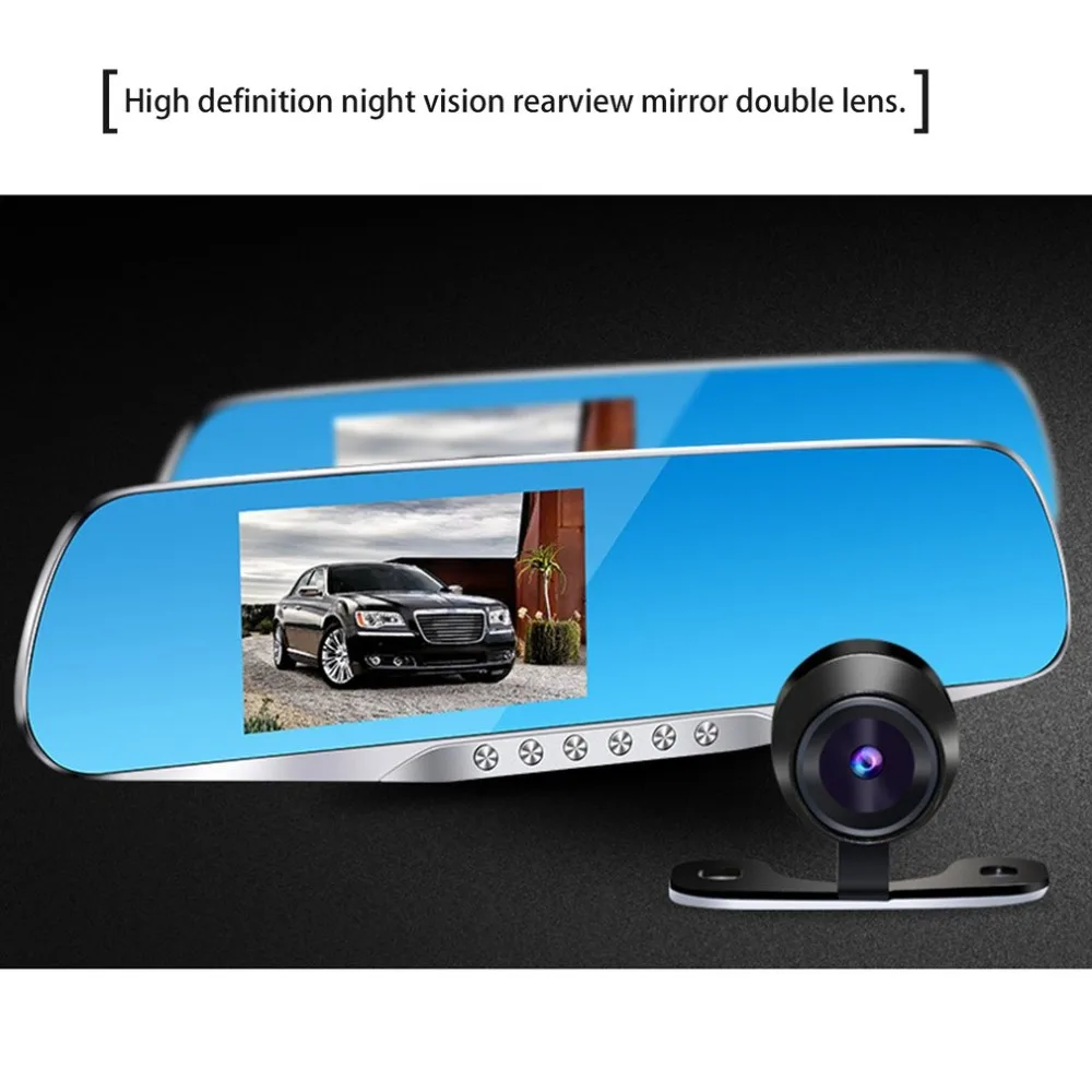 

4.3 Inch Car Dvr Camera Full HD 1080P Automatic Camera Rear View Mirror With DVR And Camera Auto Recorder Dashcam Car DVRs