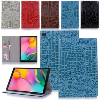 

For Samsung Galaxy Tab S5e 10.5 2019 SM-T720 SM-T725 Case Crocodile Pattern PU Leather Flip Stand Cover With Card Slot Shell