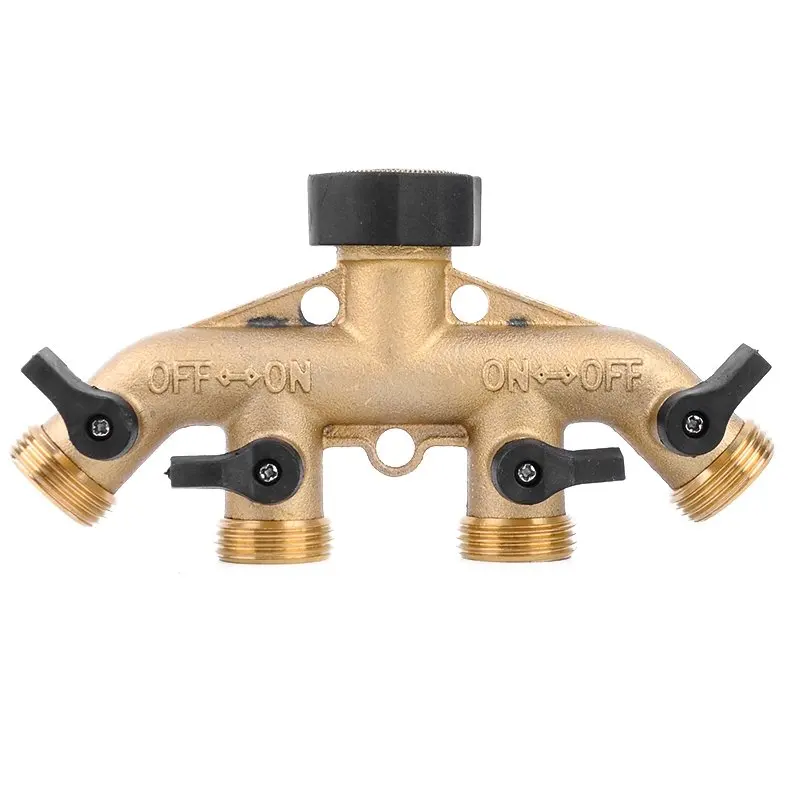 1 шт. Латунь Сад 4 способ разъем для подключения к сплиттер 3/4 шланг коммутатор насадка E