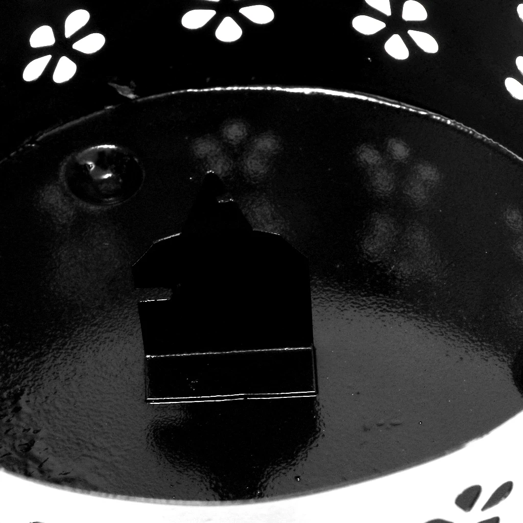 Retro Hollow Out Mosquito Coil Holder Handle Box for Teahouse Home Black