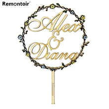 Персонализированное красочное свадебное украшение, пользовательские парные названия торт Топпер, Mr и Mrs свадебный торт Топпер на заказ Декор поставки