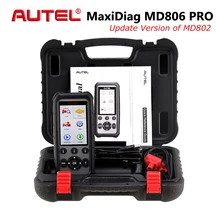 autel MaxiDiag MD806 Pro автомобильный диагностический инструмент Автомобильный сканер OBD2 инструменты автоматического сканирования код считыватель двигателя тест PK MD808 MD802