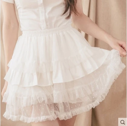 

Princess sweet lolita shorts [Dolly Delly] original soft sister wind gauze cotton pumpkin body rendering Culottes Dolley-0046-1