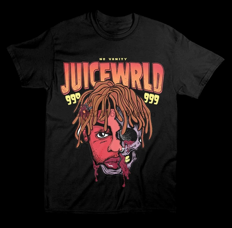 JUICE WRLD NO VANITY абстрактная Футболка-черная футболка (1) | Мужская одежда