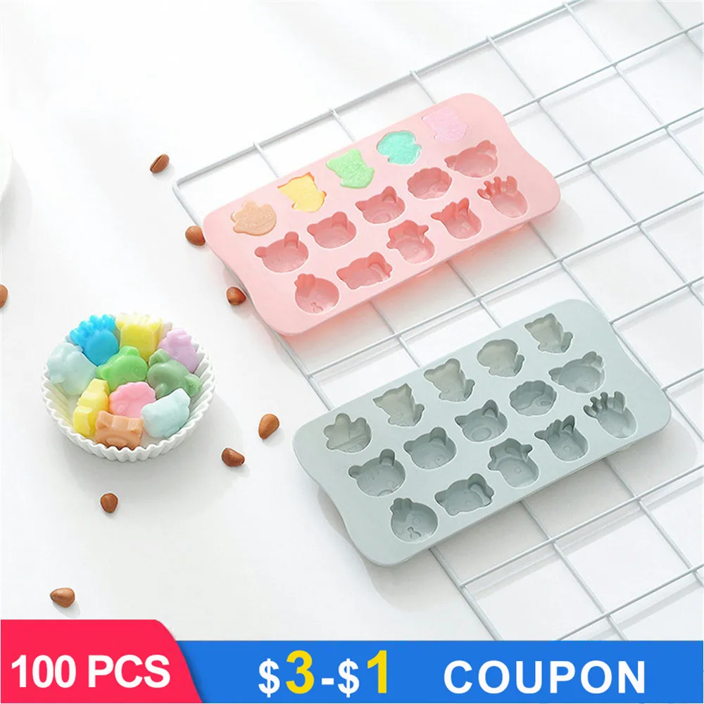 

15 Grid Silicone Fondant Mold Cake Decorating Tools 3D Cartoon Silicone Chocolate Molds Ice Mold Candy DIY Kitchen Accessories