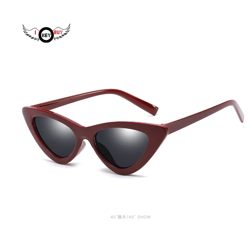 Новые модные солнцезащитные очки с красочными и красочными маленькими рамками треугольные очки, поляризованные солнечные очки солнцезащитные очки - Название цвета: Красный
