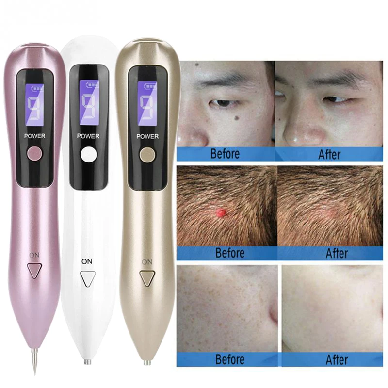 9 level LCD Face Skin Dark Spot Removal Pen Mole Tattoo Laser Plasma Pen Machine Facial Freckle
