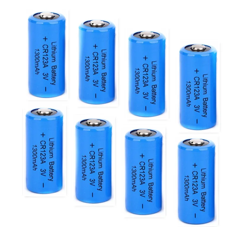

8PCS 3V CR123A Lithium battery cell 1300mah CR123 CR17335 CR17345 16340 LiMnO2 dry primary battery for camera