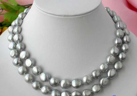 

huij 001461 GRAY BAROQUE FRESHWATER CULTURED PEARL NECKLACE