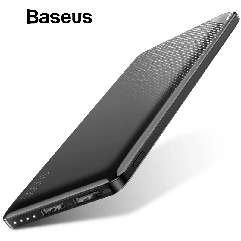 Baseus 10000mAh Power Bank For iPhone Mobile Phone External Battery Pack Mini Portable Power Bank Dual USB Charger Powerbank
