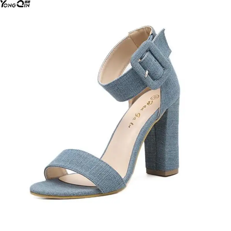 

Women Shoes Fashion Thick Heels Sandals For Women Summer Shoes Sexy Women Buckle Shoes