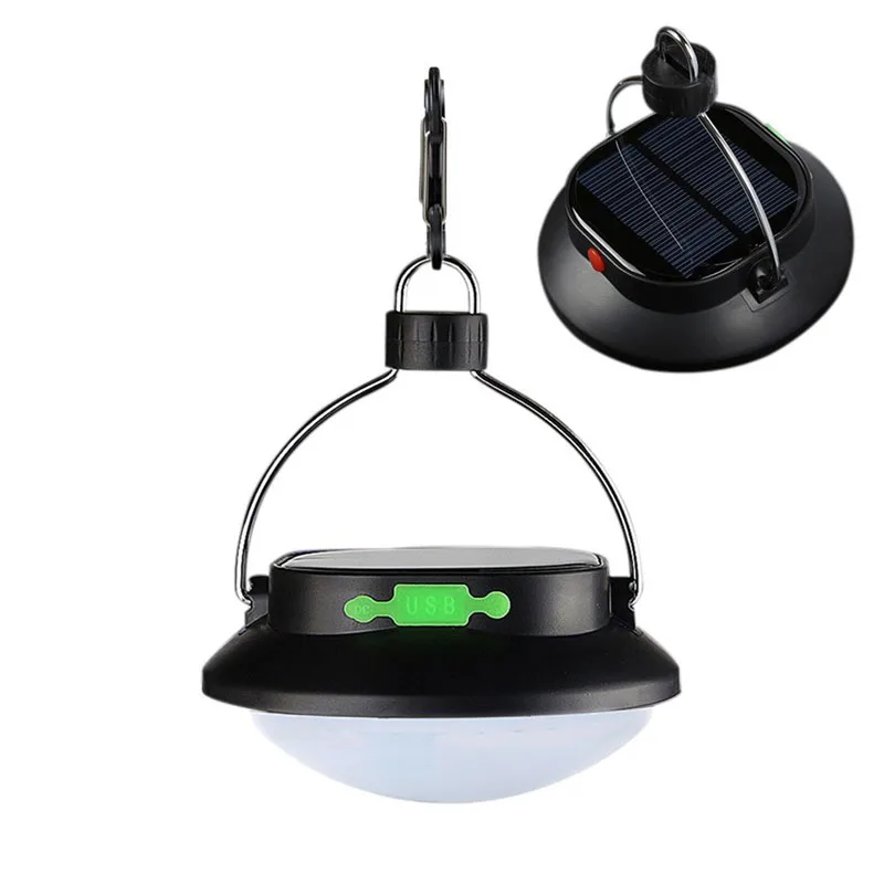 Solar Camping Lantern 3 Mode 12LED 200LM Hanging Tent Lamp with USB