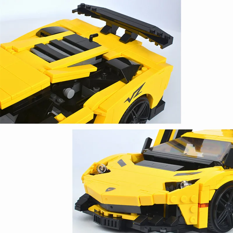 Technic MOC Aventadored, Супер спортивный автомобиль, строительные блоки, наборы, кирпичи, классические модели GTR, детские игрушки для детей, совместимые автомобили