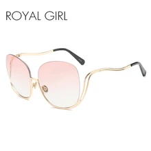 Королевский Девушка овальные оправы Солнцезащитные очки Для женщин Мода ретро солнцезащитные очки женские Высокое качество металлический каркас градиентные очки UV400 ss015
