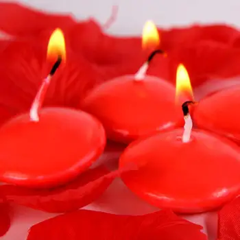 

10PCS/SET 4 Colors Floating Small Candles Unscented Solid Color Decor Candles For Indoor Party Thanksgiving Easter Birthday J2