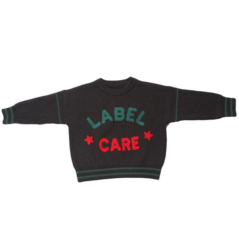 

Letter Embroidery Pattern Winter Wear LABEL CARE Picture Girls Sweater Christmas Gift for Teenagers Kids Winter Jacket