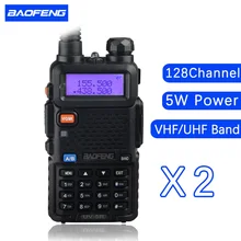 2 PCS baofeng UV-5R dual band walkie talkie radio transceiver dual display radio communicator UV5R portable two way radio