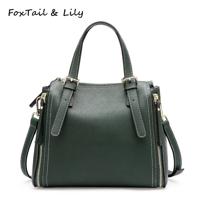 

FoxTail & Lily Trend 2018 Women Handbags Genuine Leather Famous Designer Casual Shoulder Messenger Crossbody Bags Stylish Ladies
