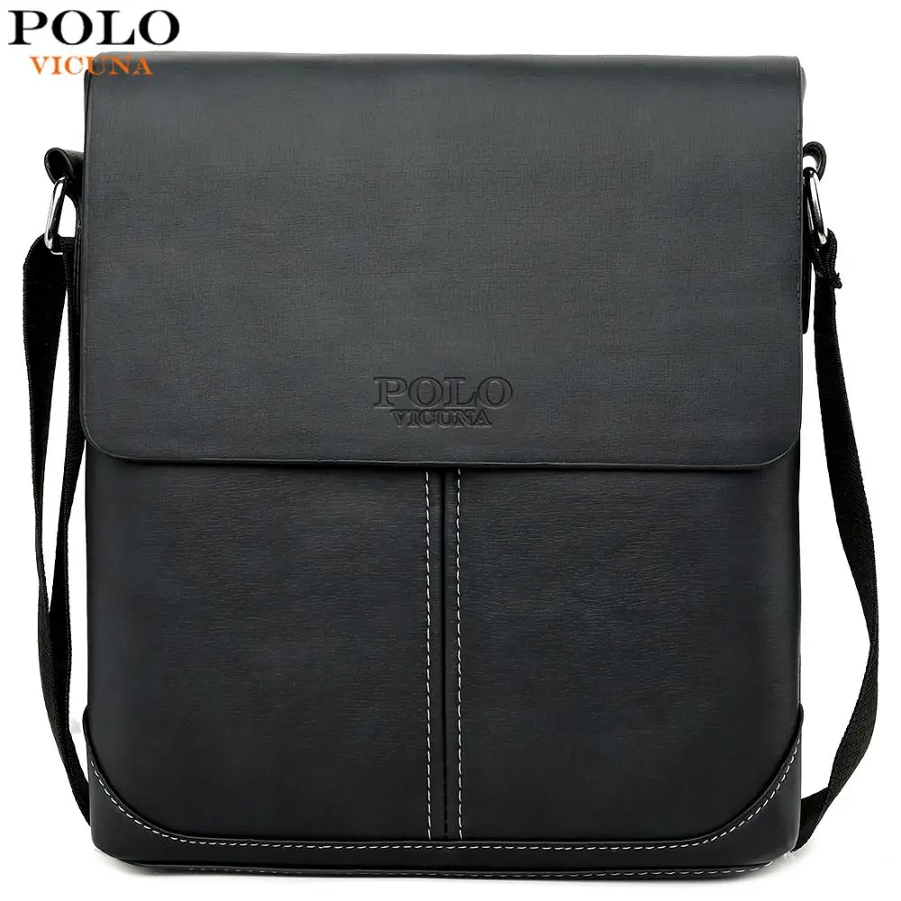 VICUNA POLO Vintage Panelled Men Messenger Bag Personality ...