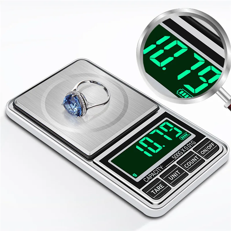 

TTLIFE 100g/300g/500g/1000g 0.01g Mini Digital Scales Pocket Jewelry Scales Precision Electronic Balance Weight Balanca Scale