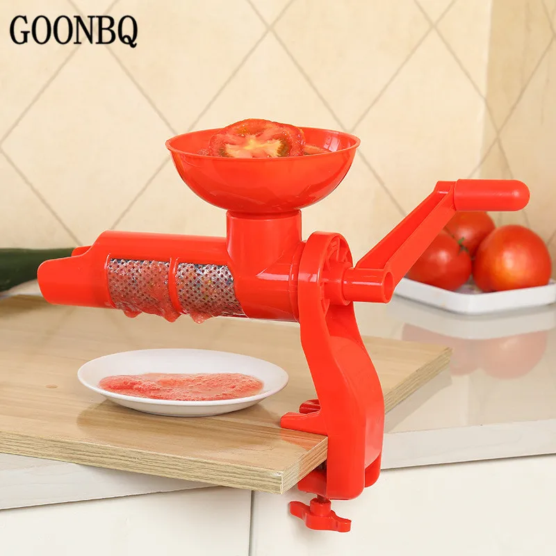GOONBQ 1 pc Tomato Squeezer Plastic Hand Manual Tomato Juice Press