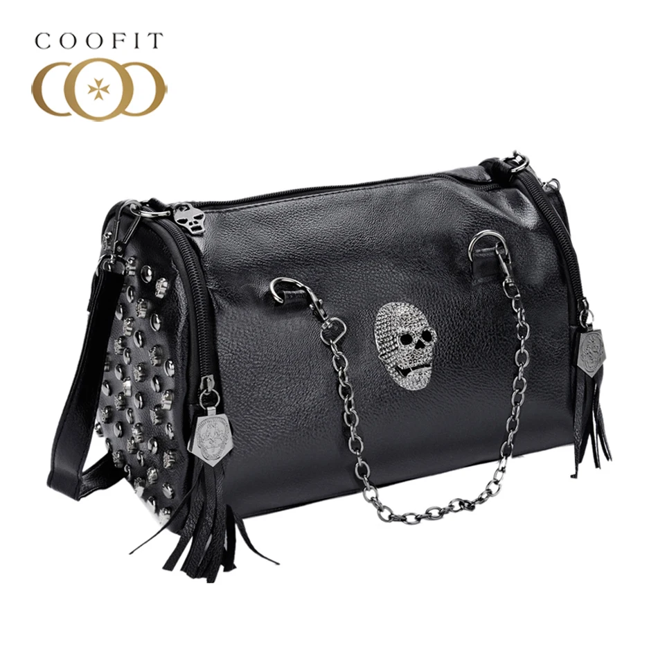 

2018 New Fashion 3D Skull Pattern Handbag For Women Ladies Girls Stylish Skulls Rivets Crossbody Messenger Bags Useful Chain Bag