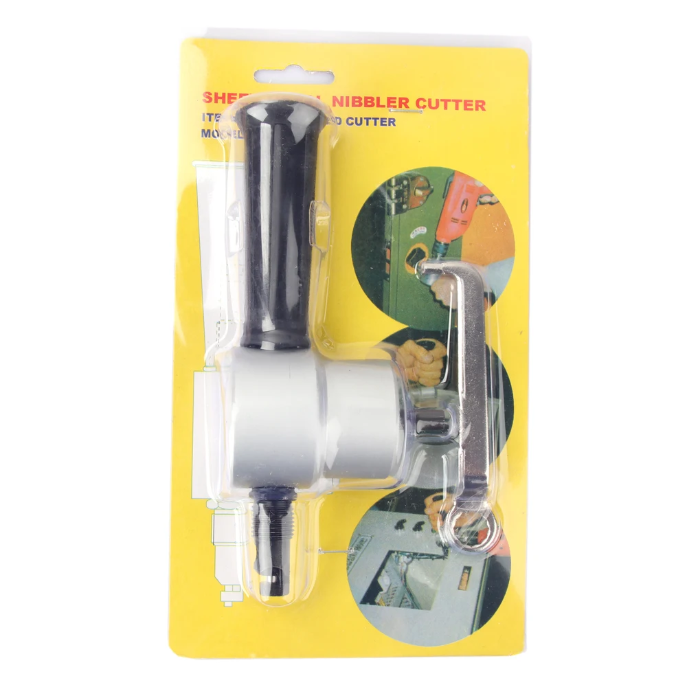 

in stock now ! Nibble Metal Cutting Double Head Sheet Nibbler Saw Cutter Tool Drill Attachment Free Cutting Tool Power Tools