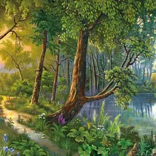 Земля идиллической красоты DIY живопись по номерам 24 цвета пигментная щетка Живопись Искусство Ручная роспись креативная Цифровая живопись маслом