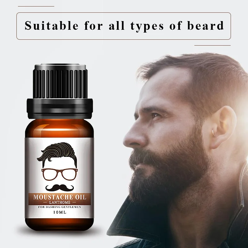 Новый Lanthome 100% натуральный масло для бороды и бальзам усы масла для укладки увлажняющий, разглаживающий для мужской бороды Уход Бесплатная