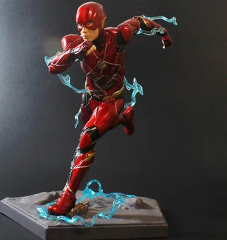 

New DC Comic Film Justice League Super Hero The Flash Barry Allen Battle State Run Statue Figure Figurine Toys