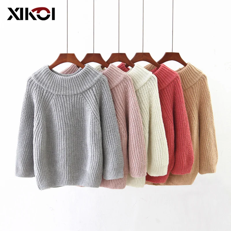 

XIKOI Spring Autumn Knitted Sweater Women Long Sleeve Loose Pullover Female Soft Winter Casual Korean Style Jumper Clothing