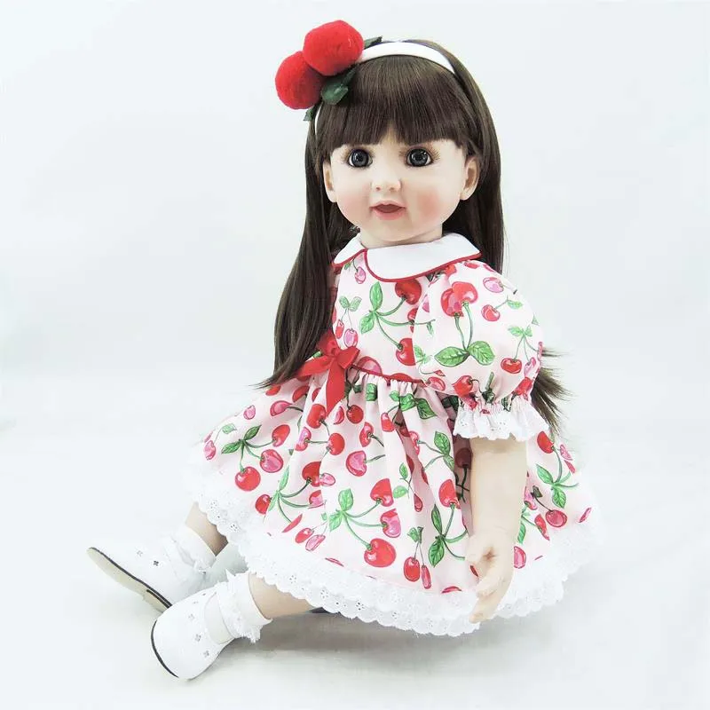 

60cm silicone reborn baby doll toy like real Alive Bebe 24inch princess toddler babies girl brinquedos fashion birthday gift
