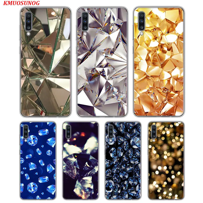 

Transparent Soft Silicone Phone Case Crystal Diamond Print for Samsung Galaxy A70 A50 A40 A30 A10 Case Cover