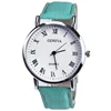 Montre élégante pour hommes et femmes, nouvelle mode, petits chiffres romains, montre-bracelet à Quartz, visage blanc, pour étudiant, Style genève ► Photo 2/6