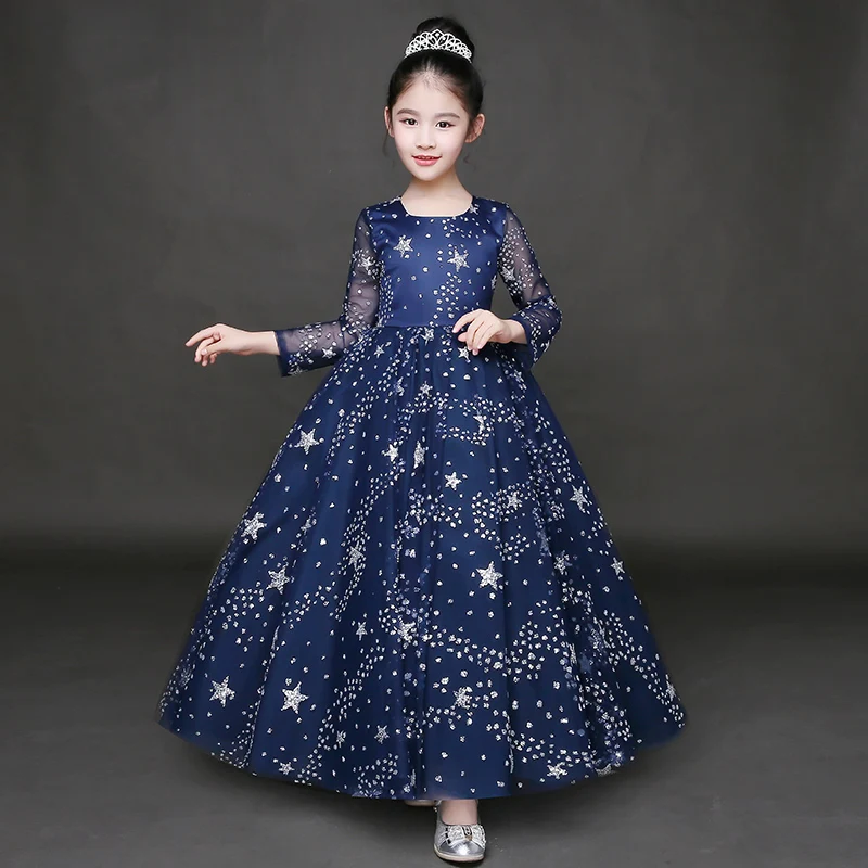 2 Style Fashion Mesh Girls Summer Dresses 2017New Design O Neck Girl Dress for Party Long Sleeve Diamond Dresses Kid Clothes P31 2 Style Fashion Mesh Girls Summer Dresses 2017New Design O Neck Girl Dress for Party Long Sleeve Diamond Dresses Kid Clothes P31