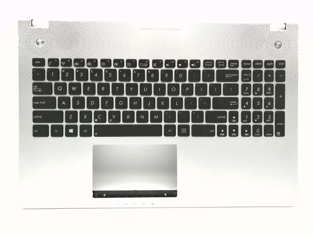 

New US Backlit keyboard with silver palmrest for Asus N56 N56V N56VV N56VB N56VZ N56VJ N56VM Topcase upper case