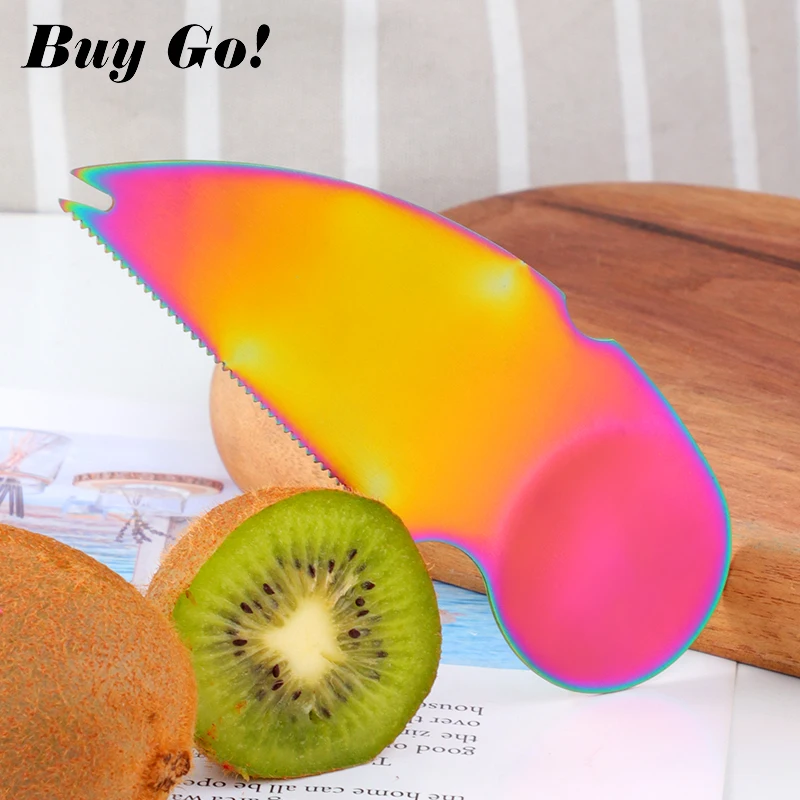 Fantastic In Acciaio Inox 2 In 1 Kiwi Facile Peelers Taglierina Coltelli Taglierina Della Frutta Polpa Di Frutta Cucchiaio Di Frutta Pelapatate Da Cuc
