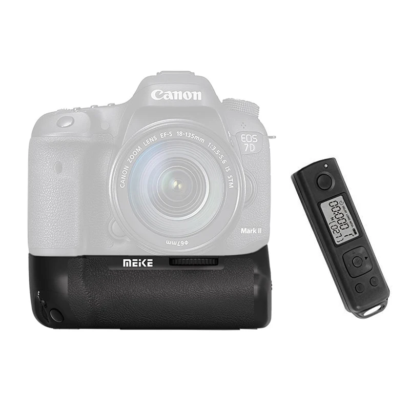 Meike MK-7DR II Built-in 2.4g Wireless Control Battery Grip Support Vertical Shooting for Canon EOS 7D Mark II 7D2 as BG-E16 Meike MK-7DR II Built-in 2.4g Wireless Control Battery Grip Support Vertical Shooting for Canon EOS 7D Mark II 7D2 as BG-E16