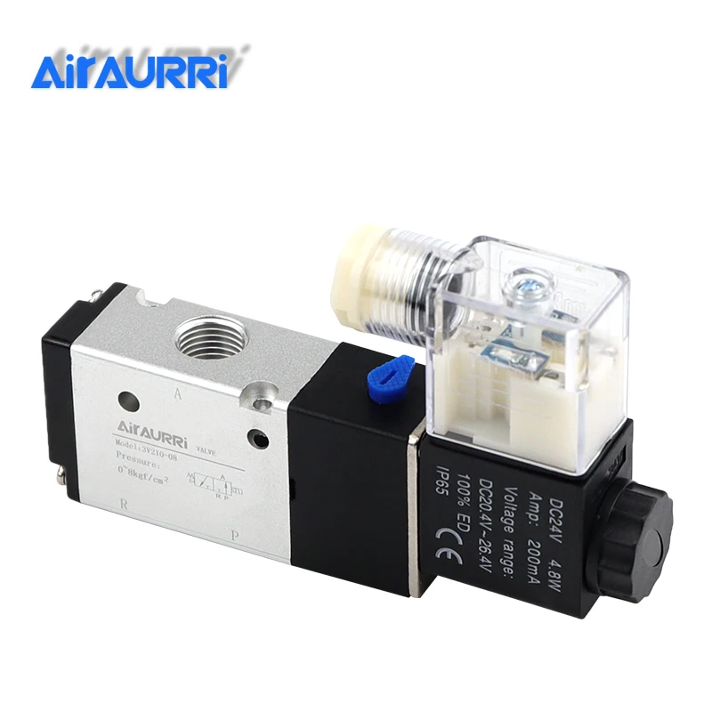

3V210-08 3 Way Port 2 Position 12V 24V 220V Pneumatic Air Solenoid Valve Electric Control Gas Magnetic Valve