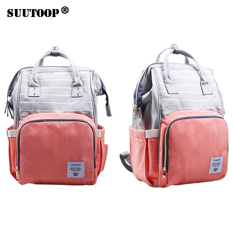 

Lequeen Anti Theft Diaper Bag for Mommy Maternal Nappy Backpack Stroller Baby Care Organizer Nursing Changing Bags to Travel