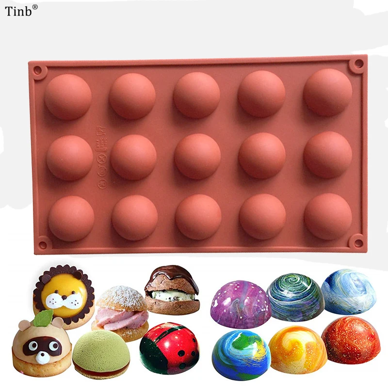 3D Silicone Molds Mini Truffle 15 Cavities Round Ball Shaped Baking