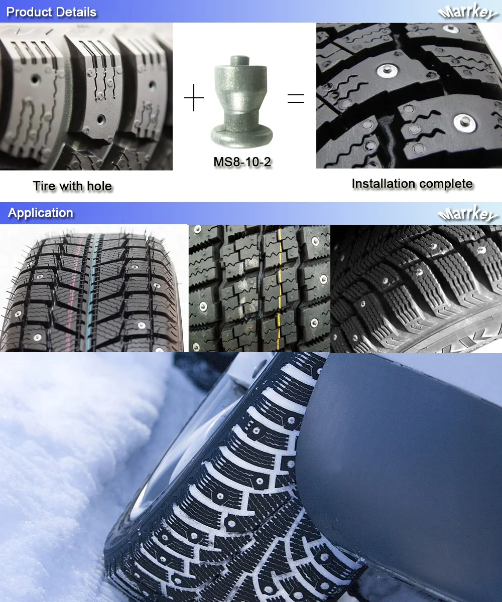 Marrkey 100 шт. 8 мм Шипы для шин для автомобилей, внедорожников, квадроциклов, металлический винт в шинах, шипы для шин, цепи для снега, шипы для обуви, мотоциклетных шин