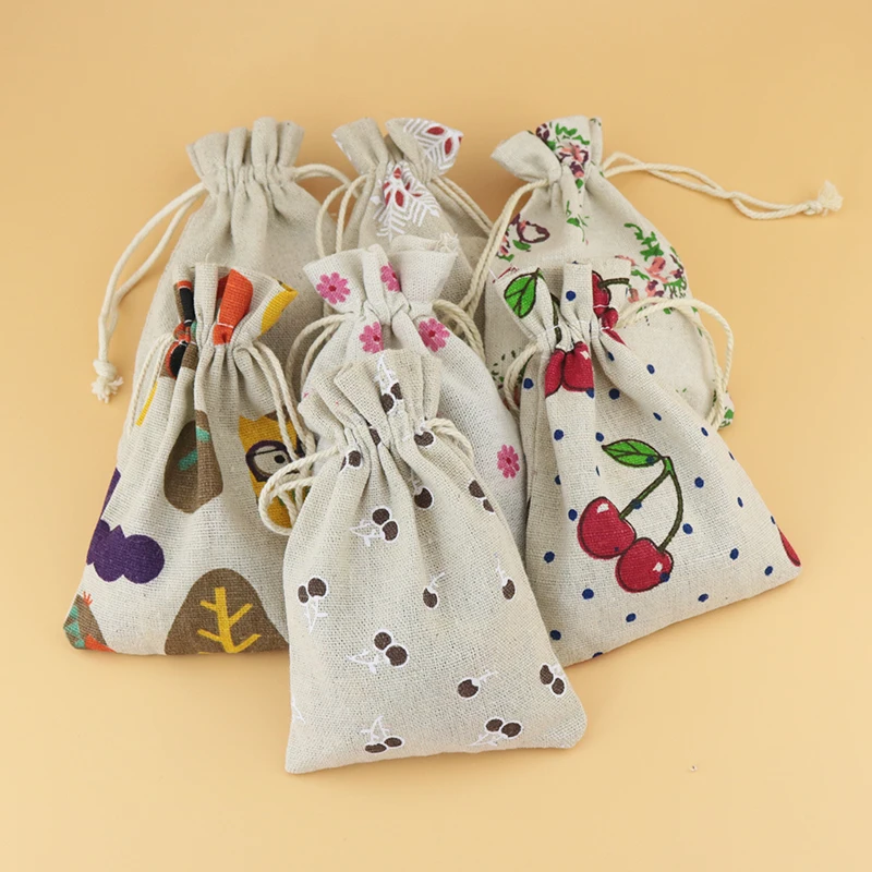 little drawstring gift bolsas