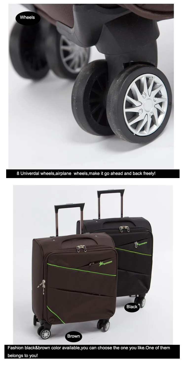 Мини-багаж для путешествий на 8 универсальных колесах для мужчин и женщин, черный/коричневый коммерческий багаж на колесиках, чемодан